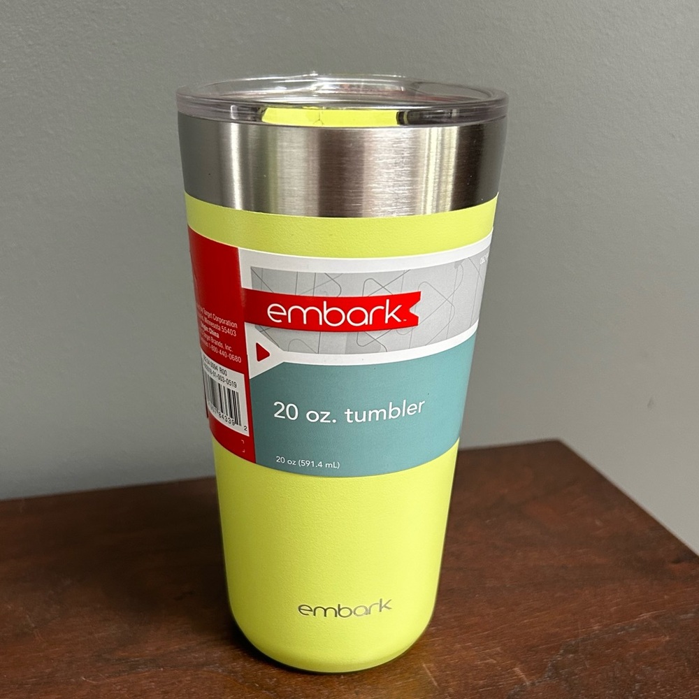 NWT Embark Stainless Steel 20oz Tumbler with Sippable Lid